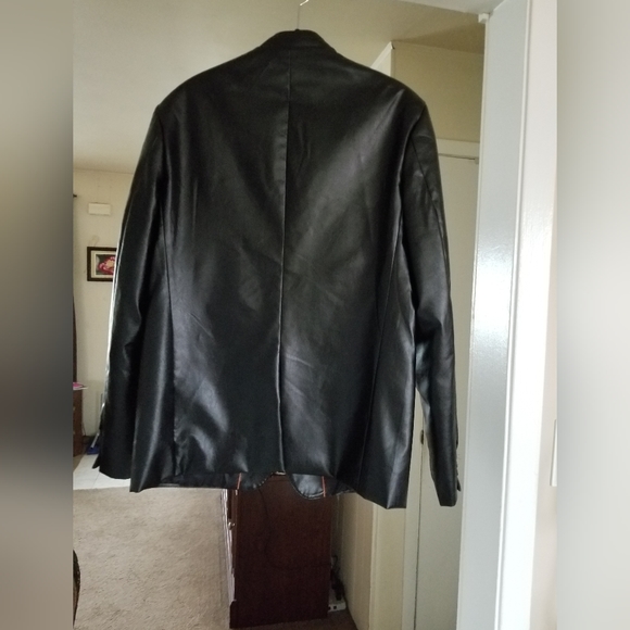 Nehru Collar Leather Jacket L - Picture 13 of 13